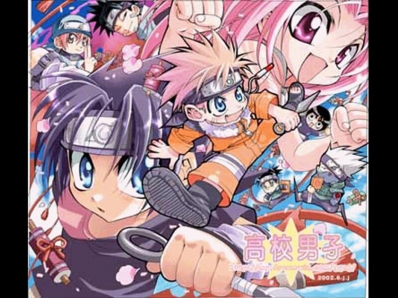 Anime Characters in Action — Pink, Energetic, Manga