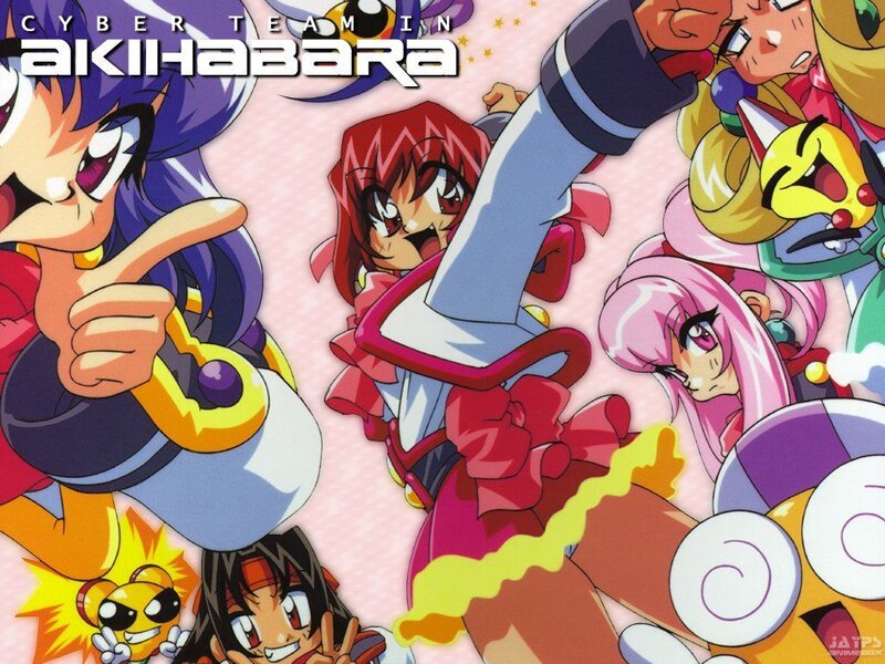 Anime Characters in Action — Pink, Energetic