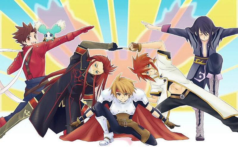 anime characters in action poses