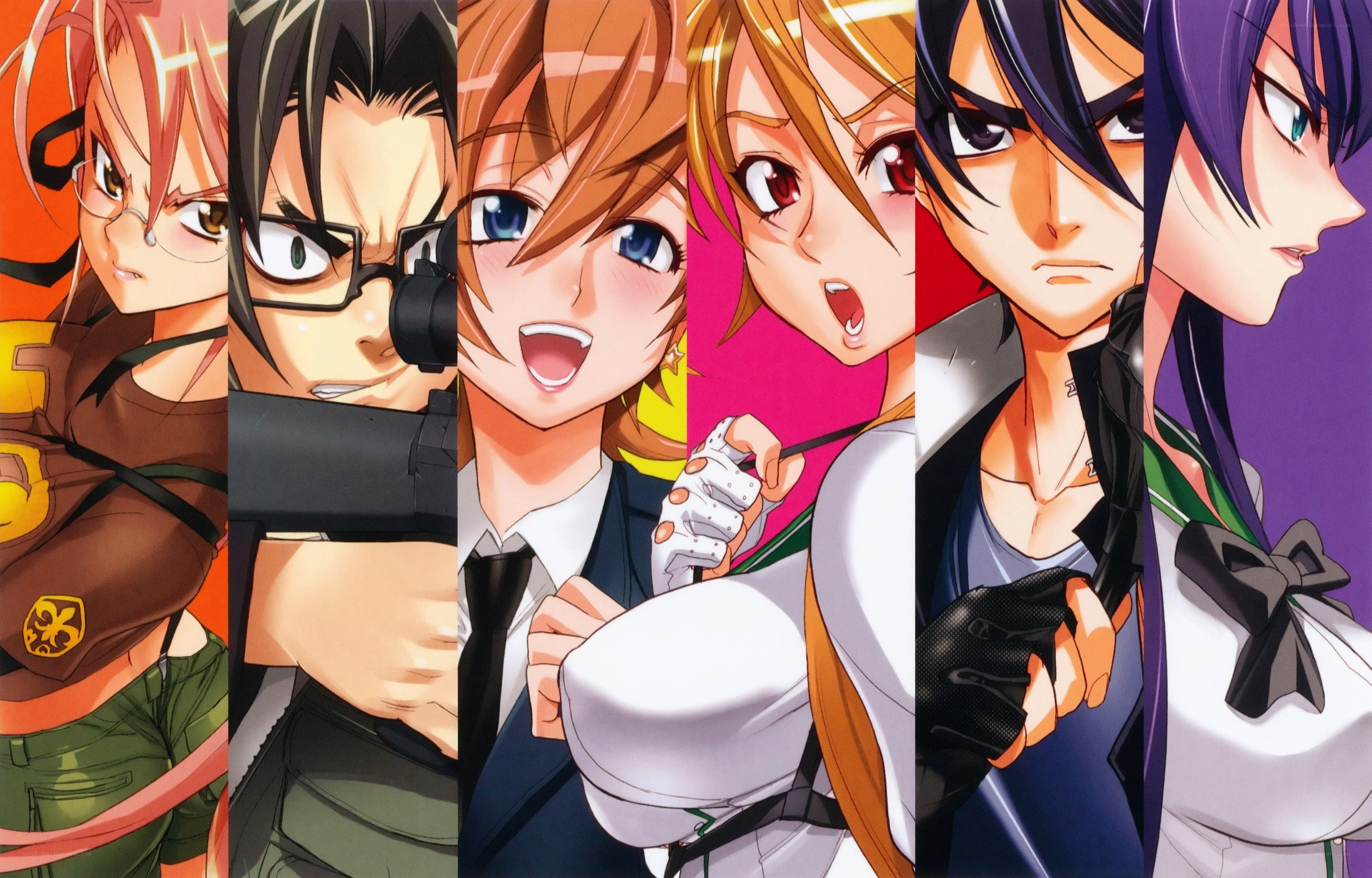 anime characters in action poses