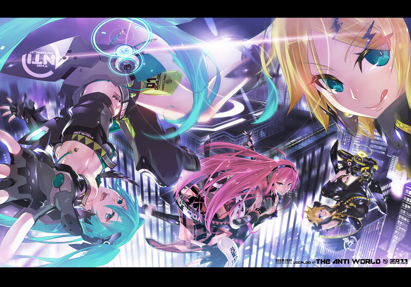 Anime Characters in Action — Purple, Dynamic, Futuristic