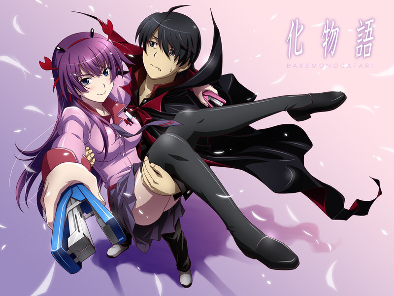 Anime Characters in Action — Purple, Dynamic, Girl