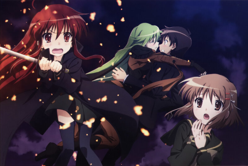 Anime Characters in Action — Purple