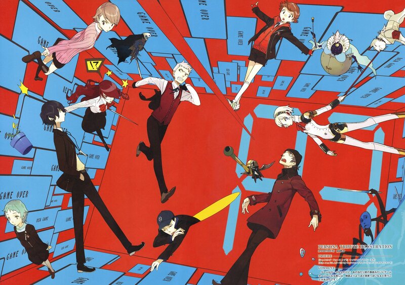 Anime Characters in Action — Red, Chaotic, Manga
