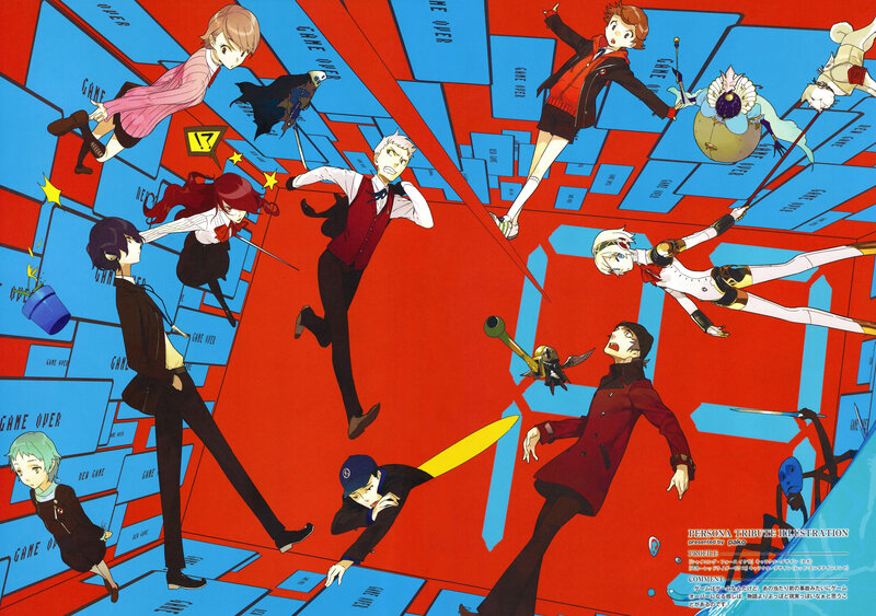 Anime Characters in Action — Red, Chaotic