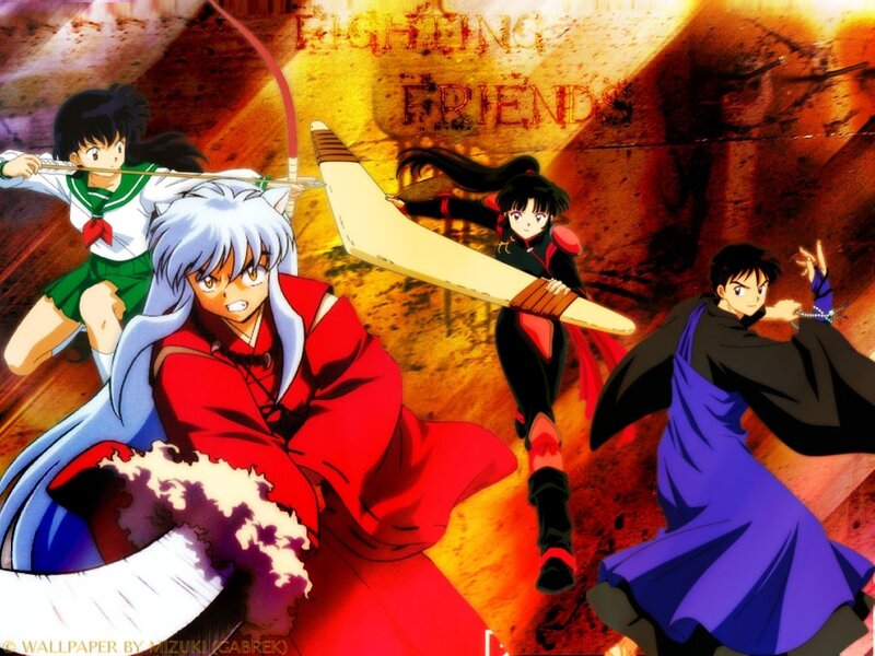 Anime Characters in Action — Red, Dramatic, Bow and Arrow