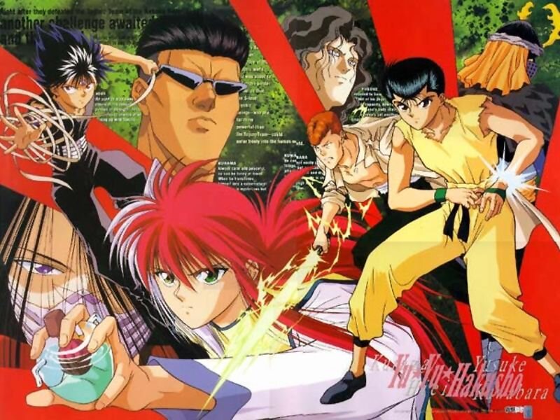Anime Characters in Action — Red, Dramatic, Manga, Fighting