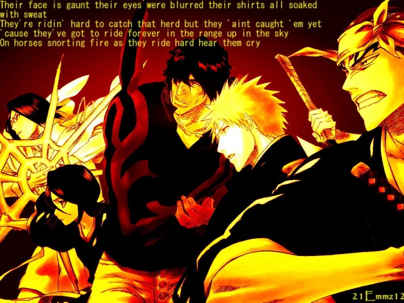 Anime Characters in Action — Red, Dramatic, Manga, Swords