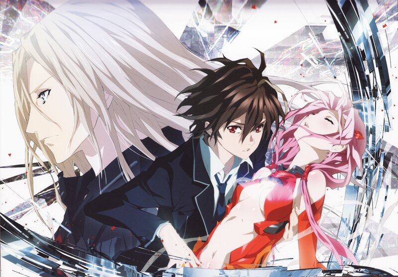 Anime Characters in Action — Red, Dramatic, School Uniform