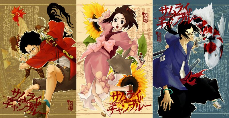Anime Characters in Action — Red, Dynamic, Manga
