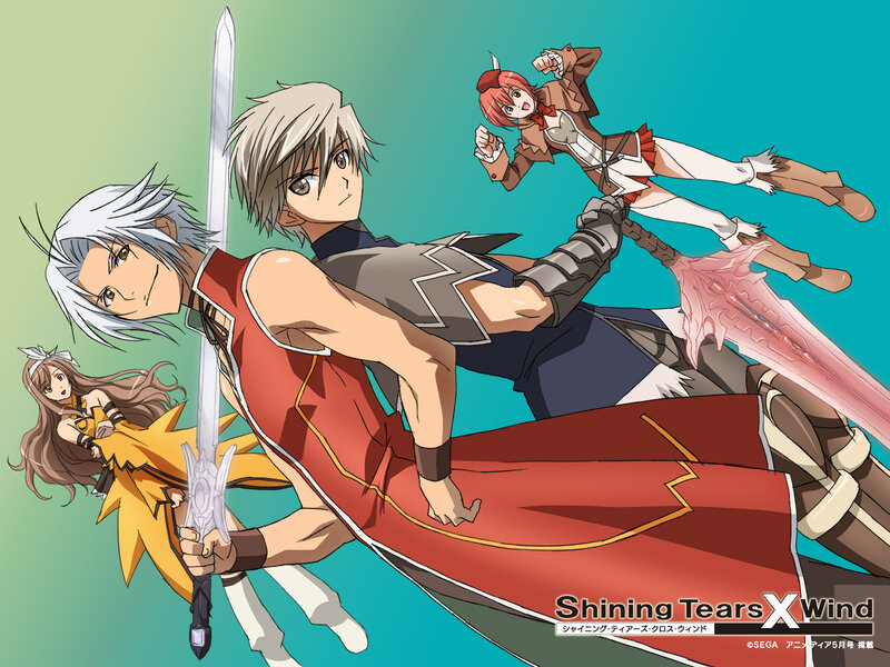 Anime Characters in Action — Red, Dynamic, Sword