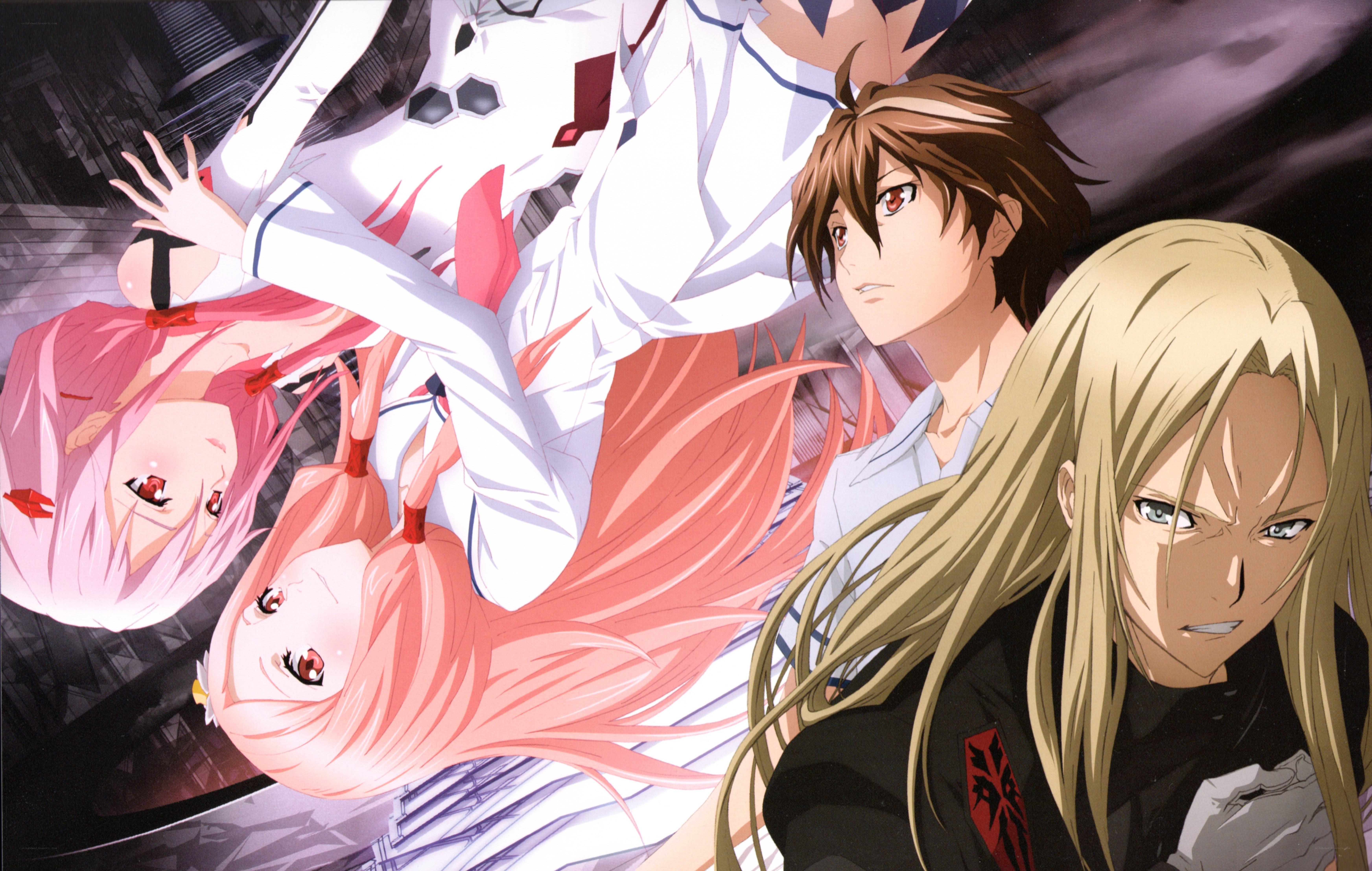 Anime characters in action scene