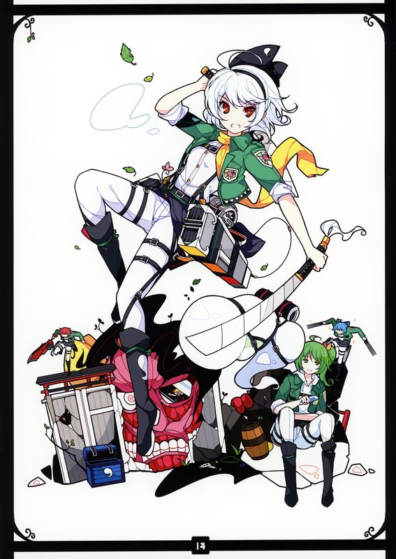 anime characters in action scene