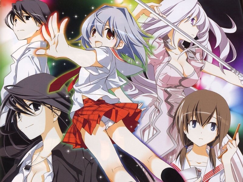 Anime Characters in Action — White, Dramatic, Sword