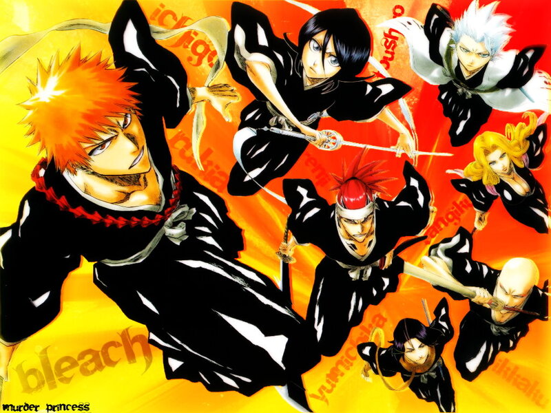 Anime Characters in Action — Yellow, Dramatic, Manga