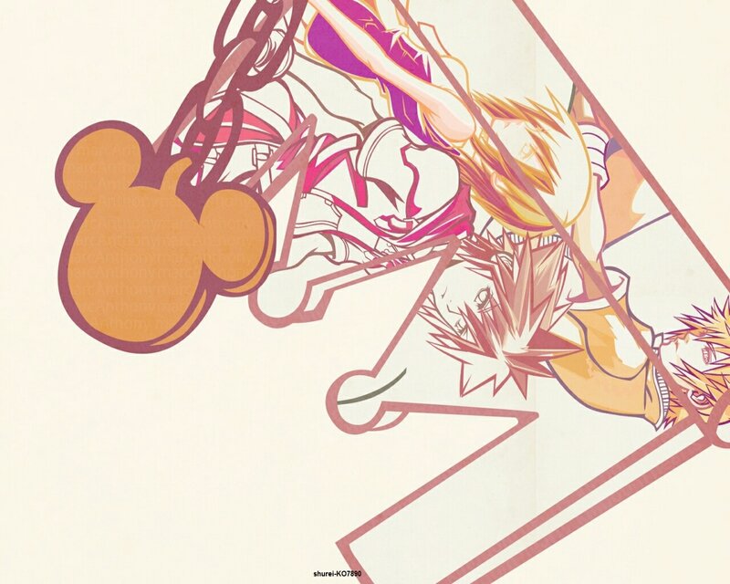 Anime Characters in Action — Yellow, Dynamic, Keyblade