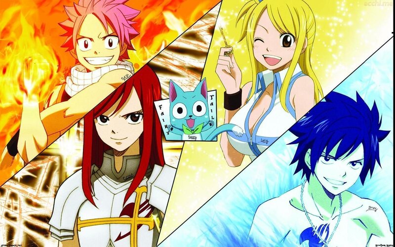 Anime Characters in Action — Yellow, Energetic