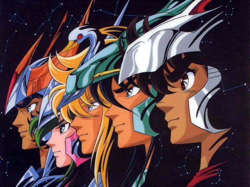 Anime Characters in Armor — Black, Dramatic, Night