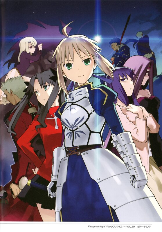 Anime Characters in Armor — Blue, Dramatic, Night, Manga