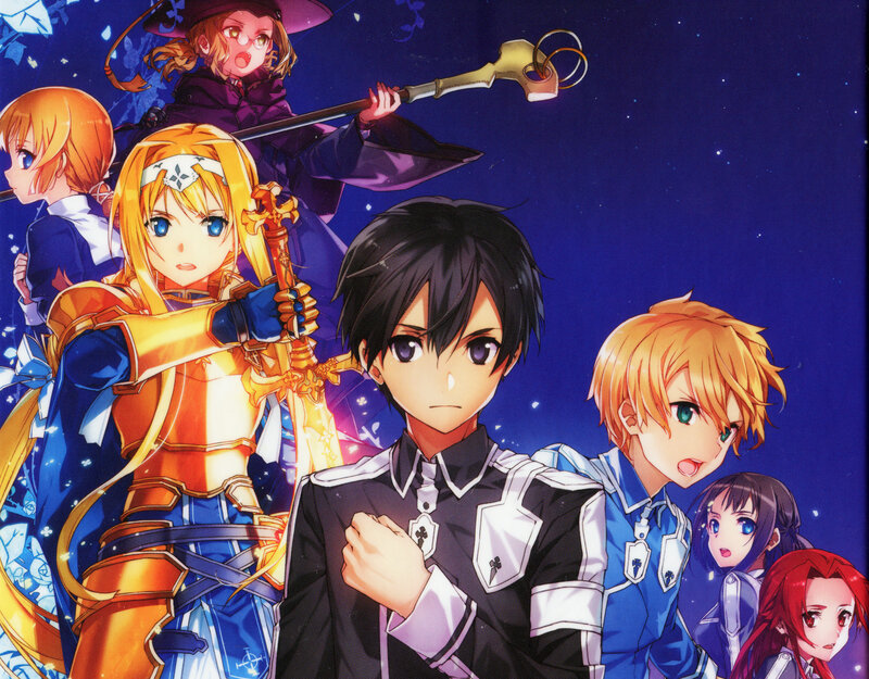 Anime Characters in Armor — Blue, Dramatic, Night, Sword