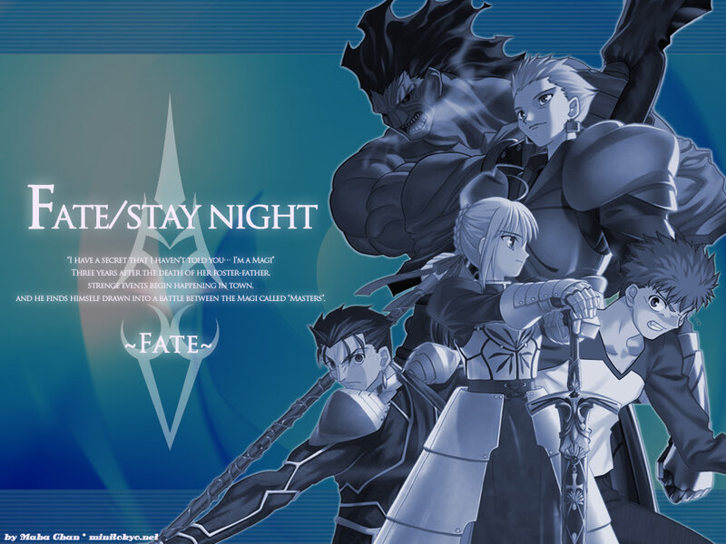 Anime Characters in Armor — Blue, Dramatic