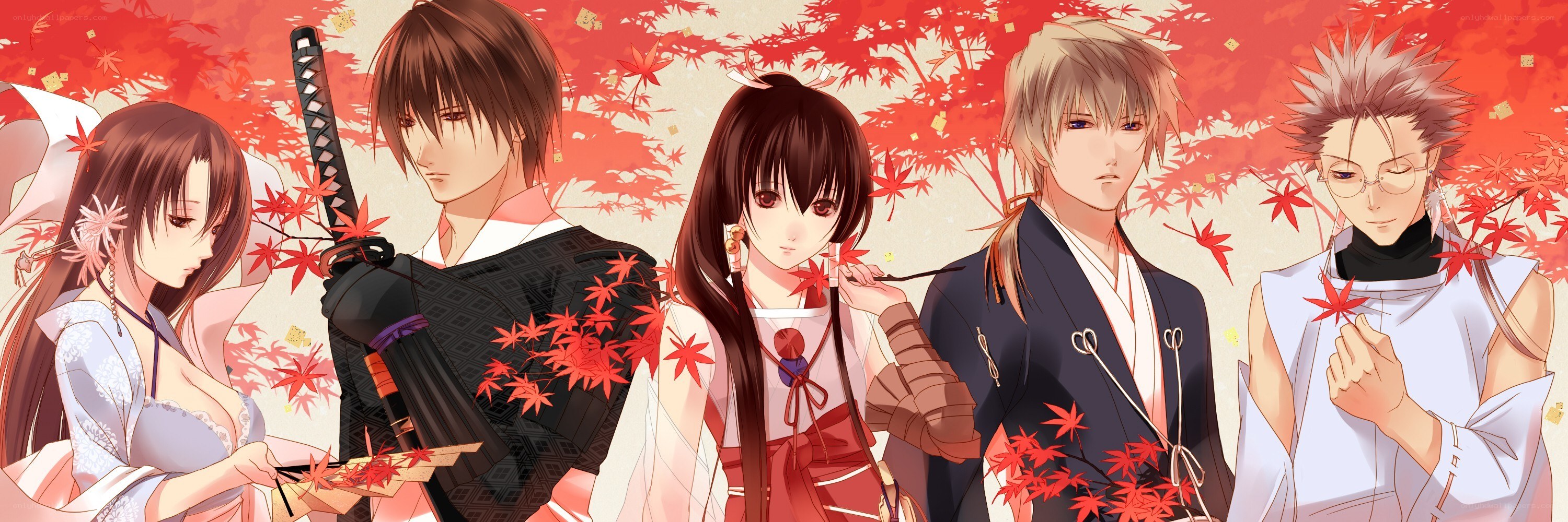 anime characters in autumn