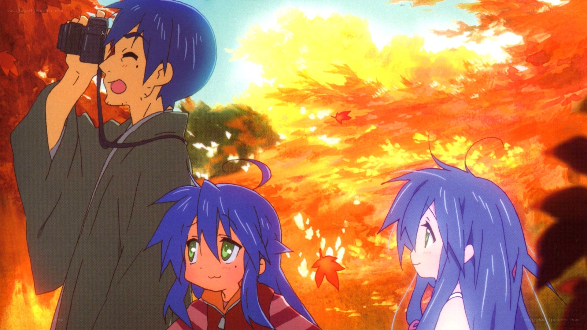 Anime characters in autumn