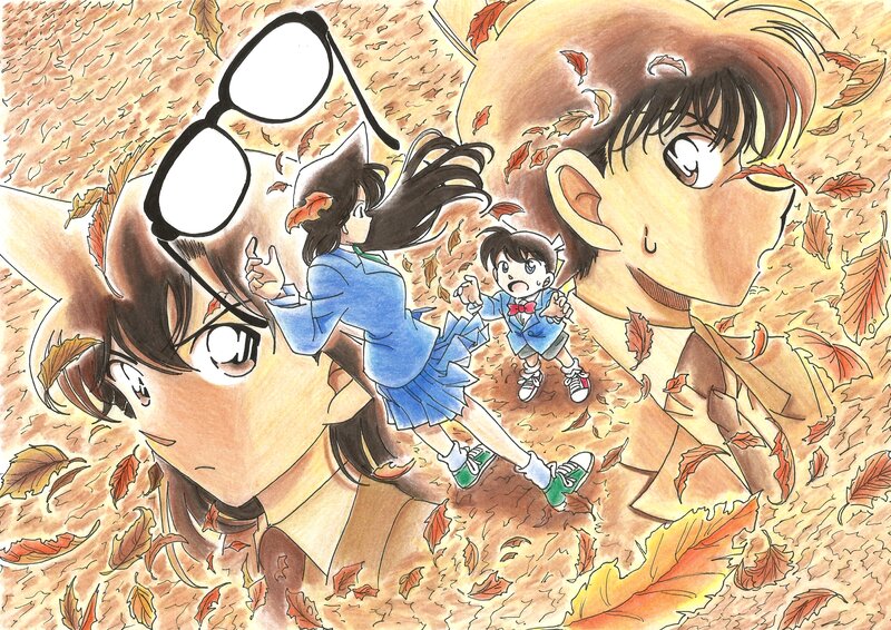 Anime Characters in Autumn — Brown, Dynamic