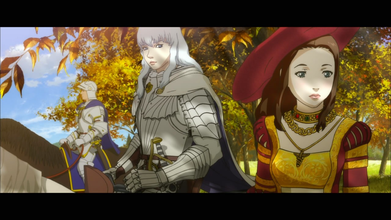 anime characters in autumn setting