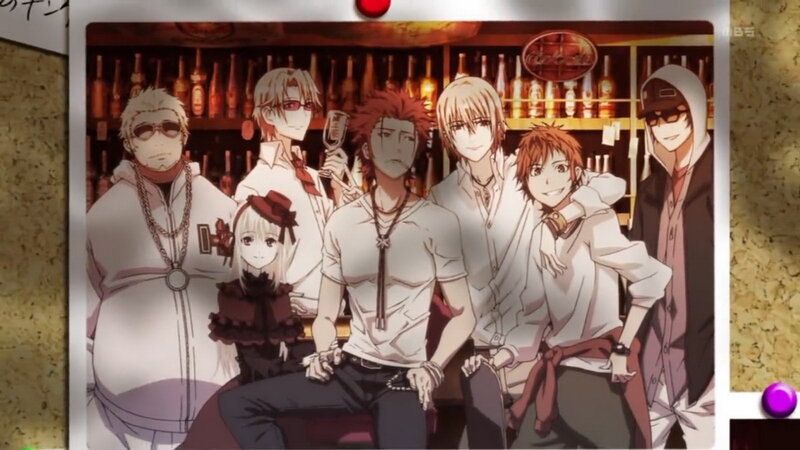 Anime Characters in Bar — White