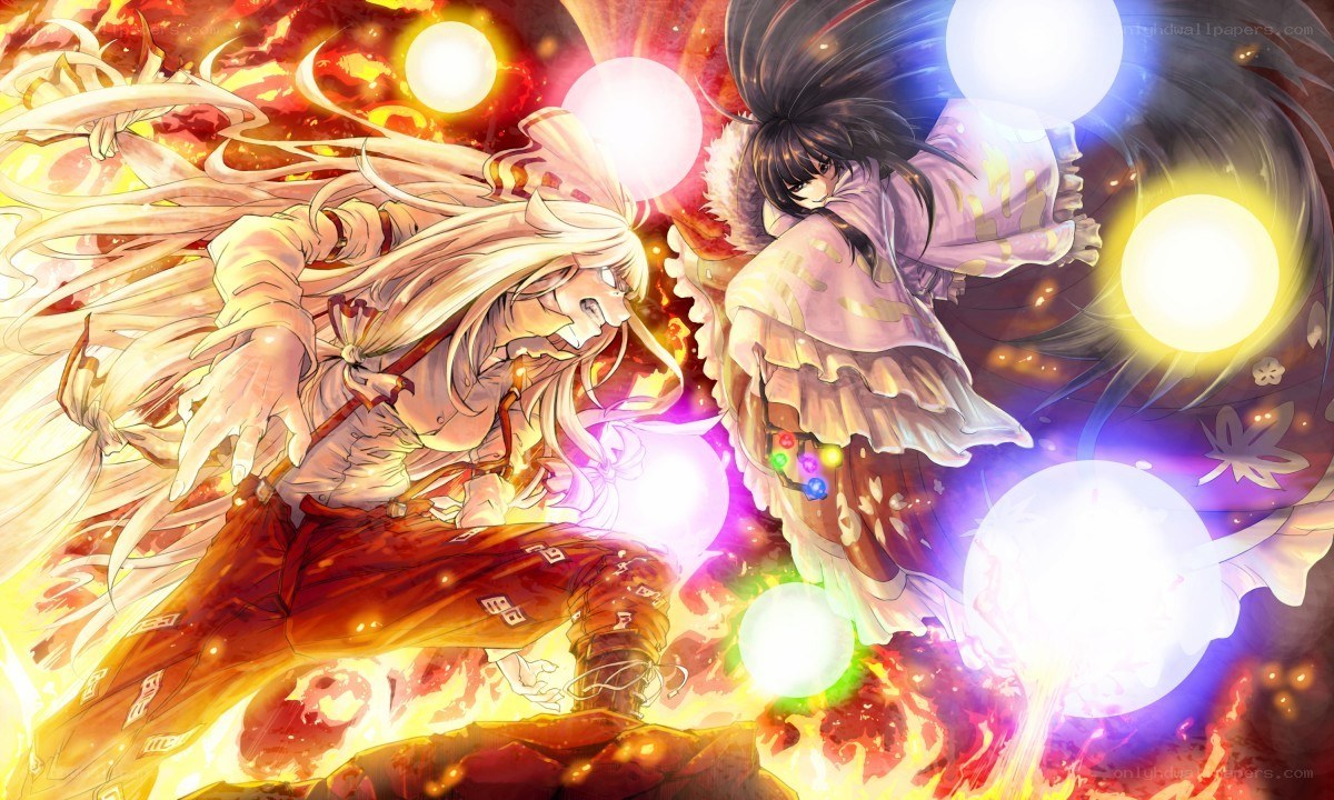 Anime characters in battle