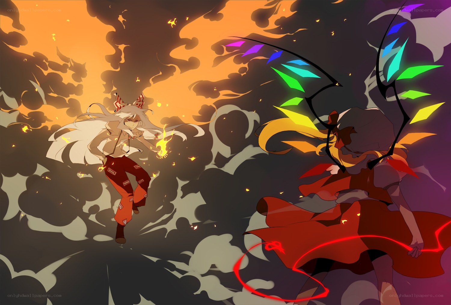 Anime characters in battle