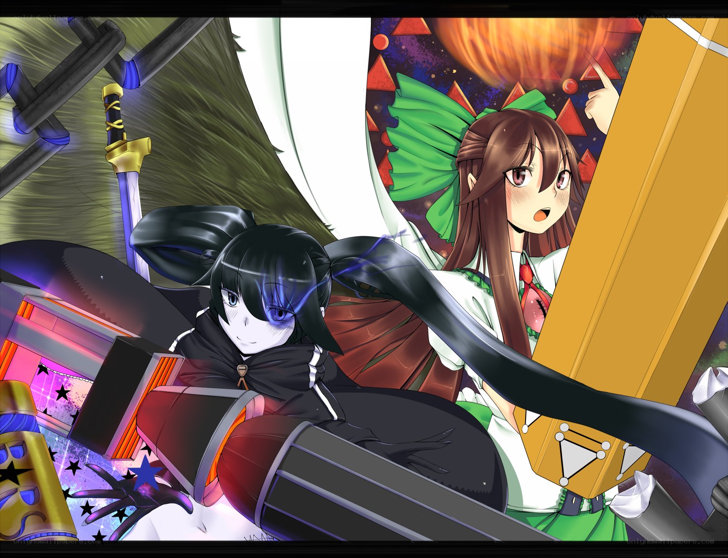 Anime characters in battle