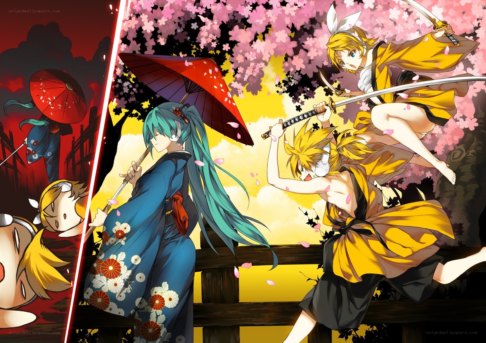 Anime characters in battle