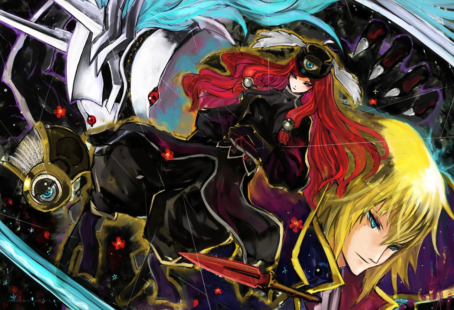 Anime characters in battle