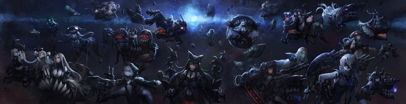 Anime Characters in Battle — Black, Dark, Dramatic