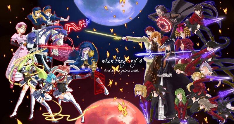 Anime Characters in Battle — Black, Dramatic, Night, Digital Art
