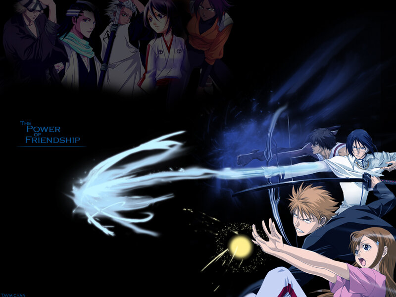 Anime Characters in Battle — Black, Dramatic, Night, Sword, Energy Blast