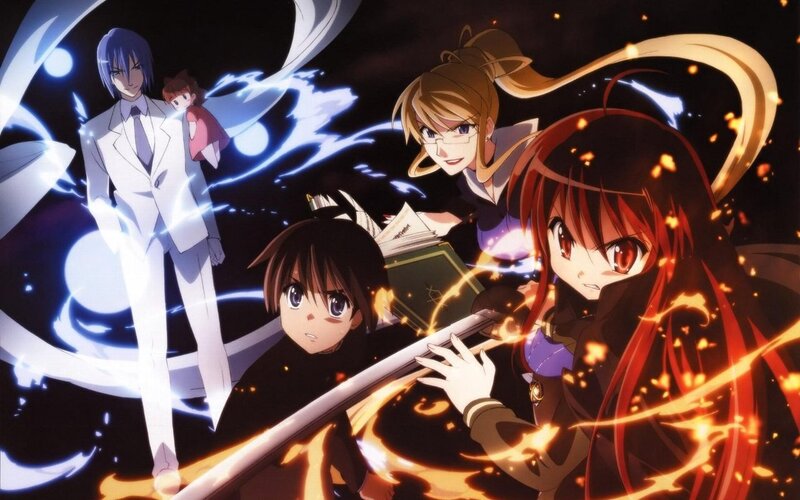 Anime Characters in Battle — Black, Dramatic, Night