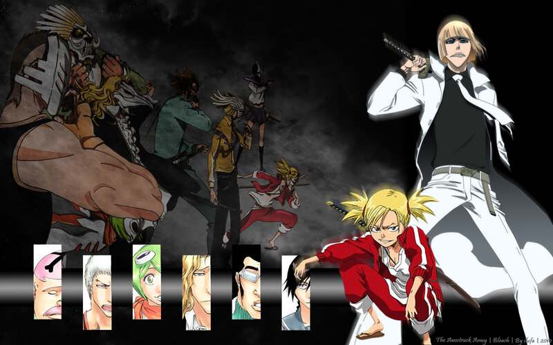 Anime Characters in Battle — Black, Dramatic, Sword, Manga Art