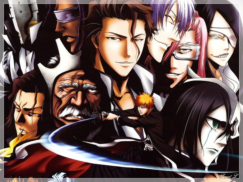 Anime Characters in Battle — Black, Dramatic, Sword