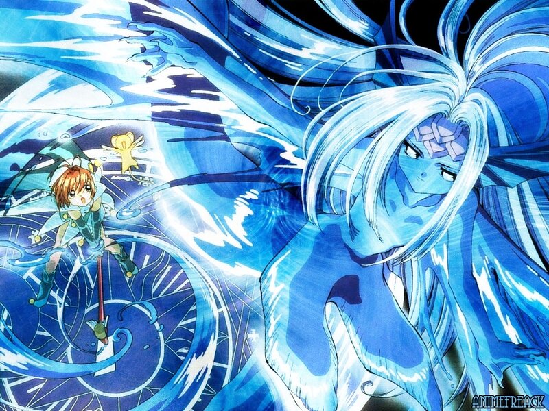 Anime Characters in Battle — Blue, Dramatic, Manga, Magic