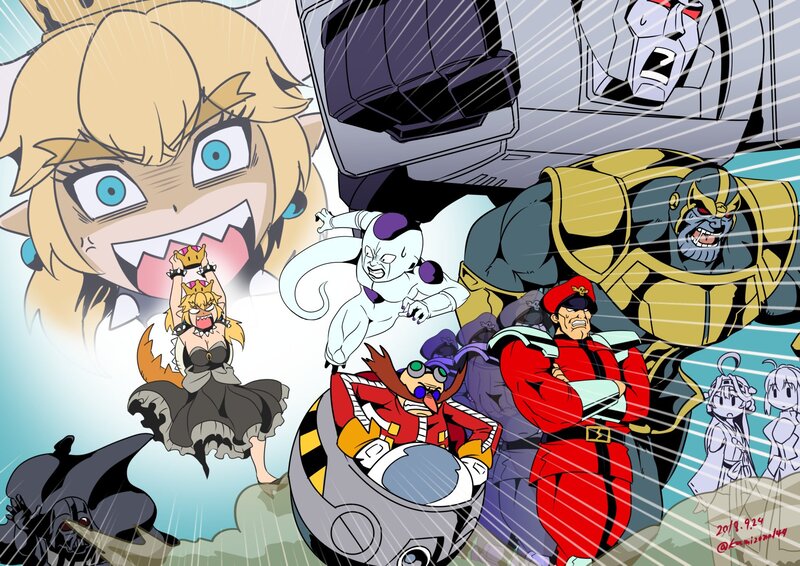Anime Characters in Battle — Blue, Dramatic, Manga, Robot