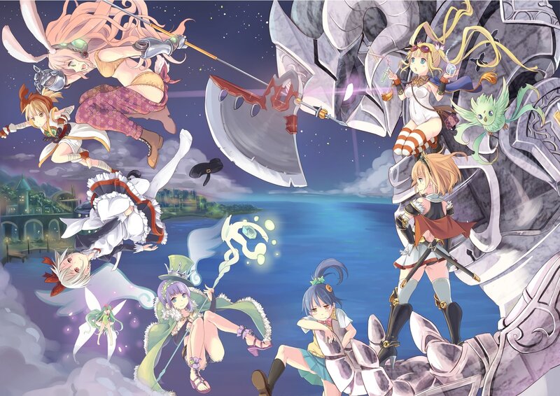 Anime Characters in Battle — Blue, Dramatic, Night, Fantasy Creatures