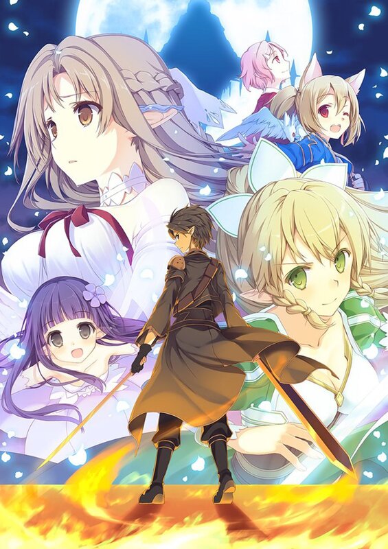 Anime Characters in Battle — Blue, Dramatic, Night, Sword, Fire