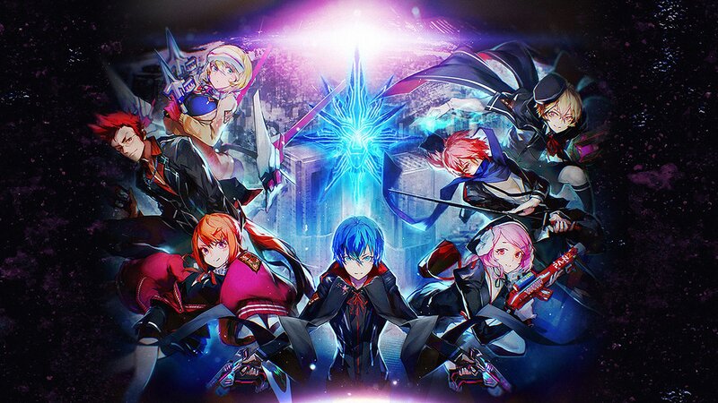 Anime Characters in Battle — Blue, Dramatic, Night, Swords, Guns