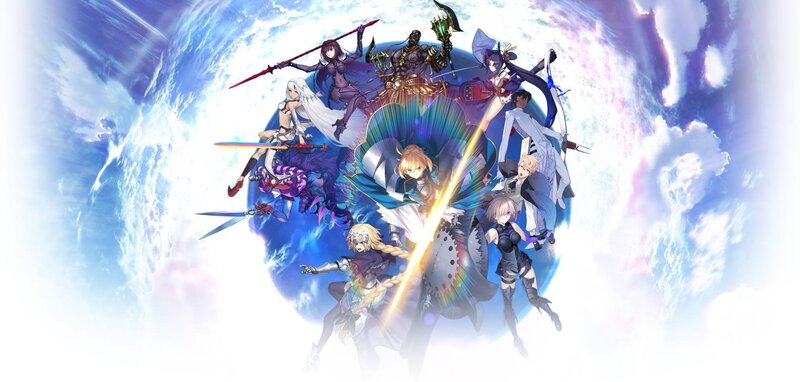 Anime Characters in Battle — Blue, Dramatic, Swords, Magic, Fantasy Creatures