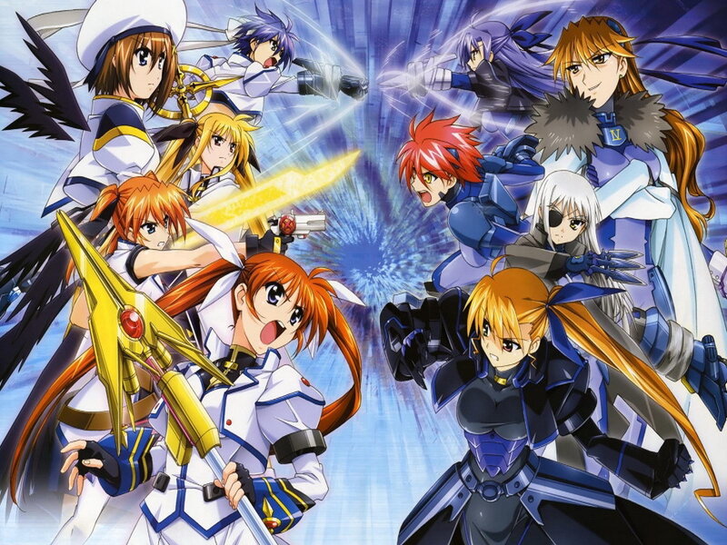 Anime Characters in Battle — Blue, Dramatic, Swords
