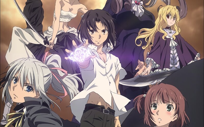 Anime Characters in Battle — Brown, Dramatic, Sunset, Sword
