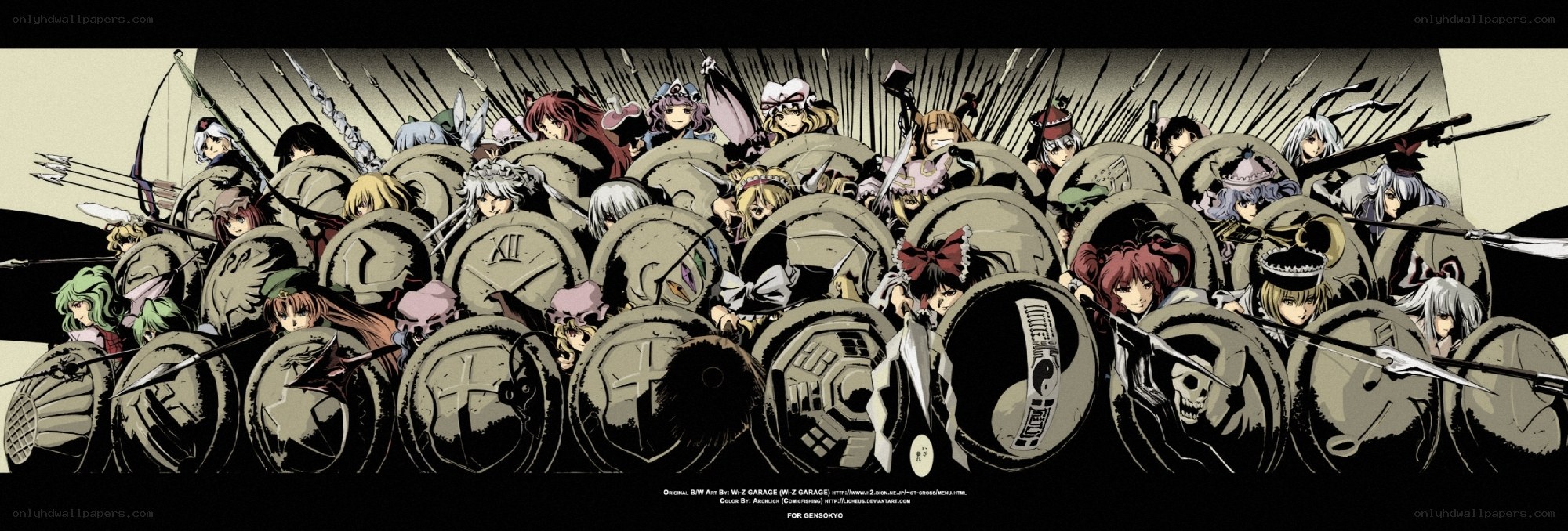 anime characters in battle formation